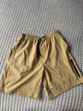 Men's Athletic Drawstring Shorts in Mustard